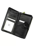 Gregorio HL116 fekete virágos női pénztárca