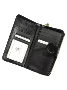 Gregorio HL116 fekete virágos női pénztárca