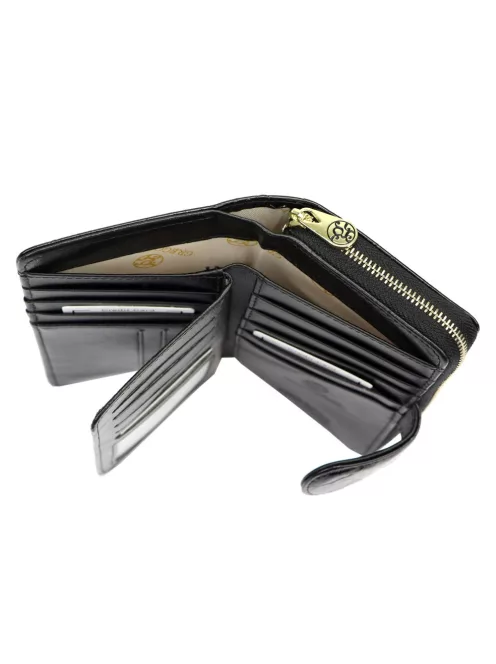 Gregorio HL116 fekete virágos női pénztárca