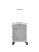 Travelite Next S+ ezüst laptoptartós kabin méretű prémium alumínium bőrönd 