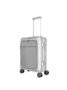 Travelite Next S+ ezüst laptoptartós kabin méretű prémium alumínium bőrönd 