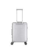 Travelite Next S+ ezüst laptoptartós kabin méretű prémium alumínium bőrönd 