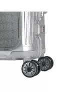 Travelite Next S+ ezüst laptoptartós kabin méretű prémium alumínium bőrönd 