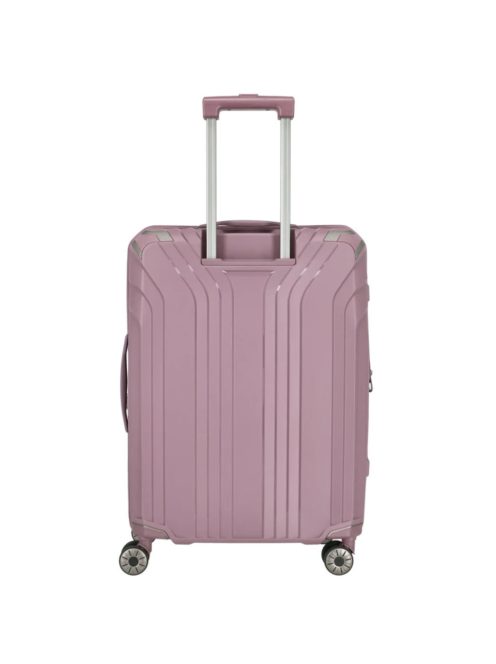 Travelite Elvaa M rose 4 kerekű bővíthető közepes méretű prémium bőrönd 