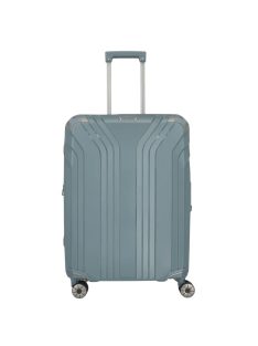   Travelite Elvaa M blaugrau 4 kerekű bővíthető közepes méretű prémium bőrönd 