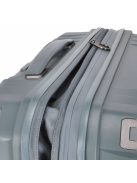 Travelite Elvaa M blaugrau 4 kerekű bővíthető közepes méretű prémium bőrönd 