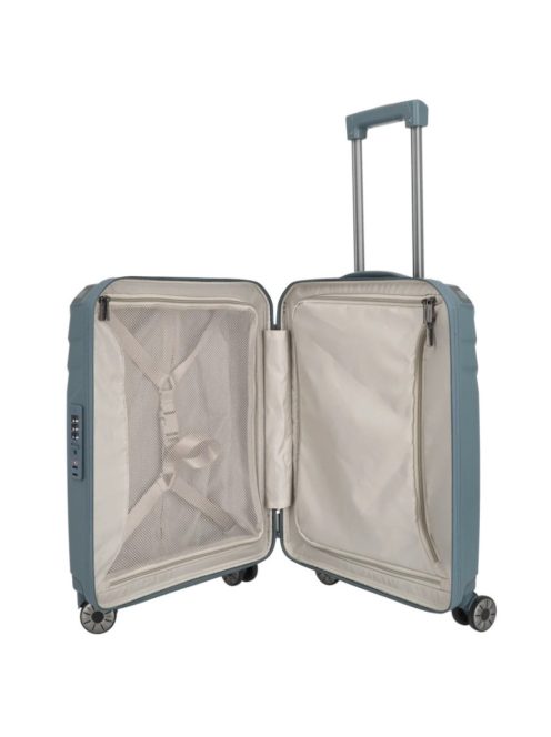 Travelite Elvaa S blaugrau kabin méretű prémium bőrönd