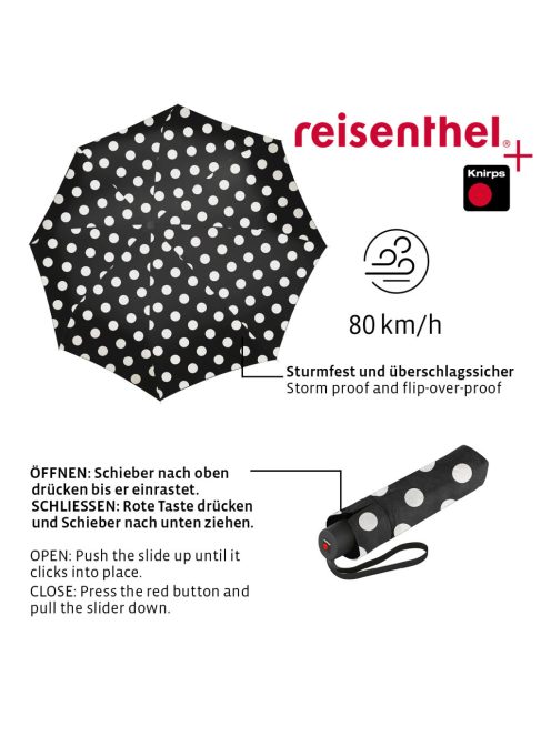 Reisenthel pocket classic Frame dots white esernyő RS7073
