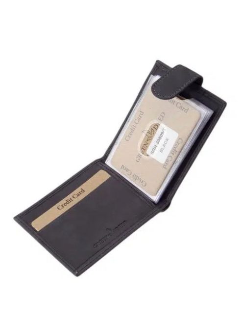 Green Deed SGH30809/T fekete bőr kártyatartó