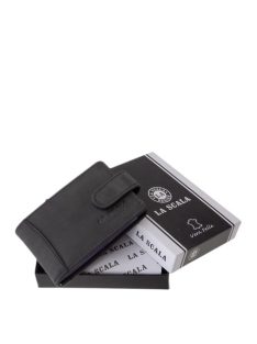 La Scala LSH30809/T fekete bőr kártyatartó