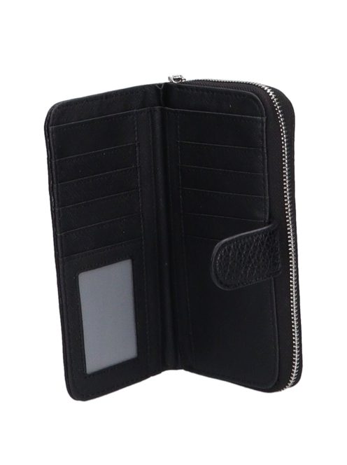 Divatos C-539 fekete női pénztárca