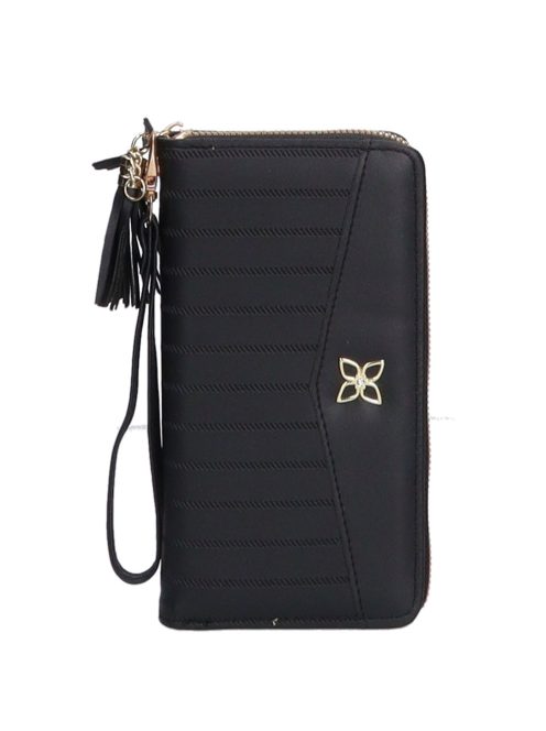 Divatos DL-53 fekete női pénztárca