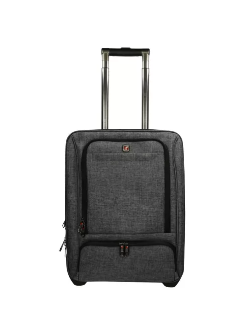 Enrico Benetti Frankfurt szürke 2 kerekű laptoptáska/kabin bőrönd 75008 012