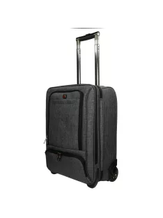   Enrico Benetti Frankfurt szürke 2 kerekű laptoptáska/kabin bőrönd 75008 012