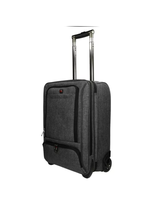 Enrico Benetti Frankfurt szürke 2 kerekű laptoptáska/kabin bőrönd 75008 012