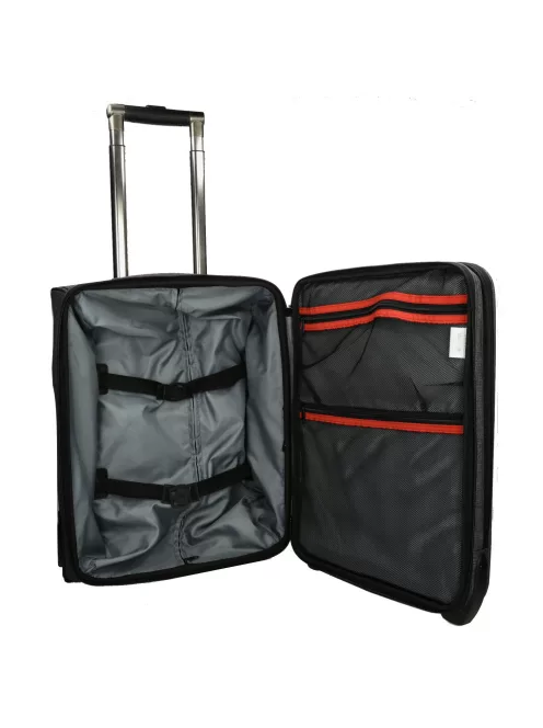 Enrico Benetti Frankfurt szürke 2 kerekű laptoptáska/kabin bőrönd 75008 012