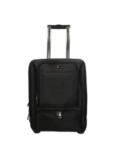   Enrico Benetti Cornell fekete 2 kerekű laptoptáska/kabin bőrönd 75005 001
