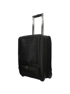   Enrico Benetti Cornell fekete 2 kerekű laptoptáska/kabin bőrönd 75005 001