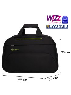   Benzi 5566 fekete fedélzeti kabintáska Wizzair/Ryanair 40x25x20 cm