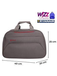   Benzi 5566 szürke fedélzeti kabintáska Wizzair/Ryanair 40x25x20 cm