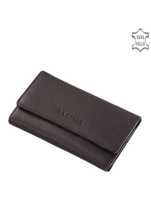 La Scala AD1701 fekete bőr kulcstartó