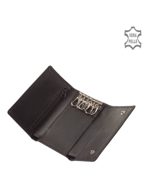 La Scala AD1701 fekete bőr kulcstartó