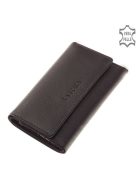 La Scala AD1701 fekete bőr kulcstartó