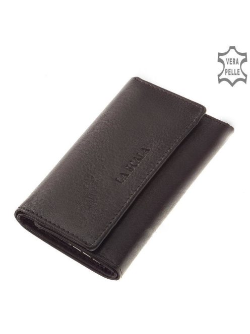 La Scala AD1701 fekete bőr kulcstartó