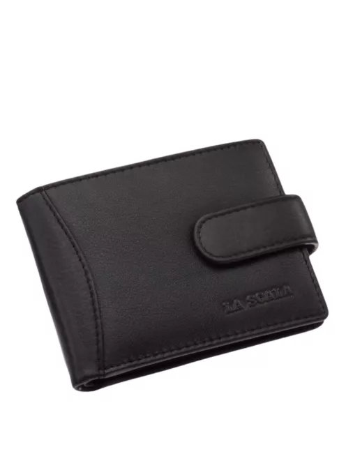 La Scala AD01/T fekete bőr kártyatartó