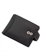 La Scala AD01/T fekete bőr kártyatartó