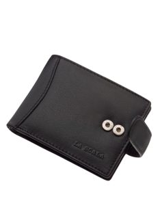 La Scala AD01/T fekete bőr kártyatartó