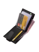 La Scala AD01/T fekete bőr kártyatartó