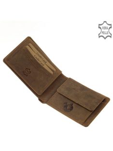   Green Deed AF09 barna bőr férfi vadász fácán minta pénztárca
