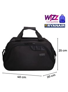   Benzi 5410 fekete fedélzeti kabintáska Wizzair/Ryanair 40x25x20 cm