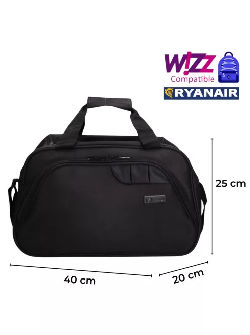 Benzi 5410 fekete fedélzeti kabintáska Wizzair/Ryanair 40x25x20 cm