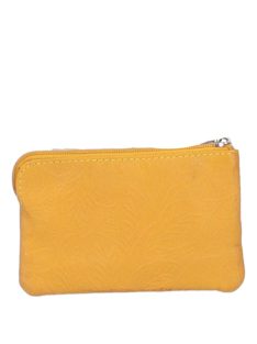 251 sárga virágos bőr kulcstartó