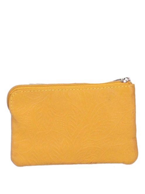 251 sárga virágos bőr kulcstartó