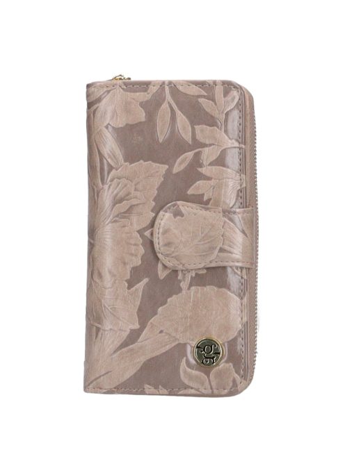 Gregorio HL116 bézs virágos női pénztárca