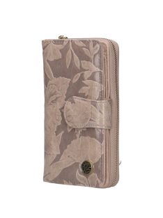 Gregorio HL116 bézs virágos női pénztárca