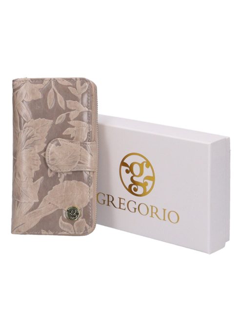 Gregorio HL116 bézs virágos női pénztárca