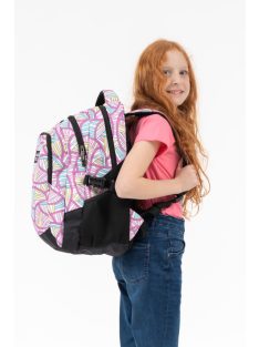   Budmil Edwin rózsaszín türkiz mintás iskolatáska 10110149/S77