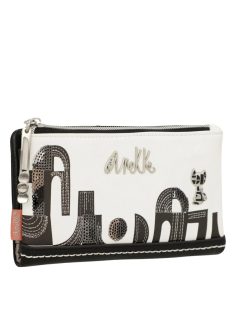 Anekke Peace & Love 38869-907 fekete fehér pénztárca