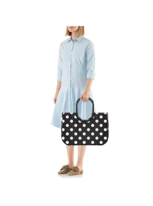 Reisenthel OR7072 Loopshopper L frame dots white női bevásárlótáska