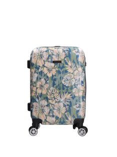 Benzi 5748 S zöld virágos kabinbőrönd