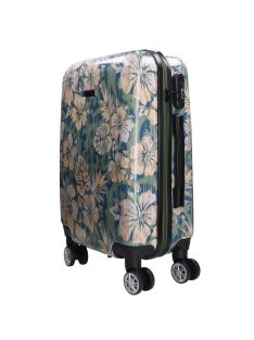 Benzi 5748 S zöld virágos kabinbőrönd