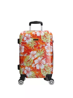 Benzi 5748 S narancs virágos kabinbőrönd
