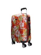 Benzi 5748 S narancs virágos kabinbőrönd