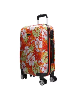 Benzi 5748 S narancs virágos kabinbőrönd