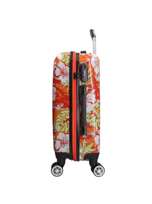 Benzi 5748 S narancs virágos kabinbőrönd