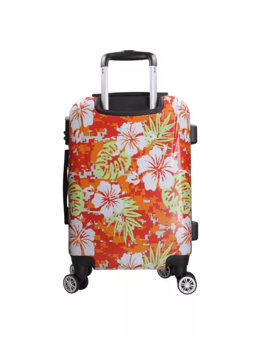 Benzi 5748 S narancs virágos kabinbőrönd